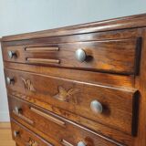 1940s Art Deco oak chest of drawers