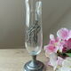 Glass and metal soliflore vase