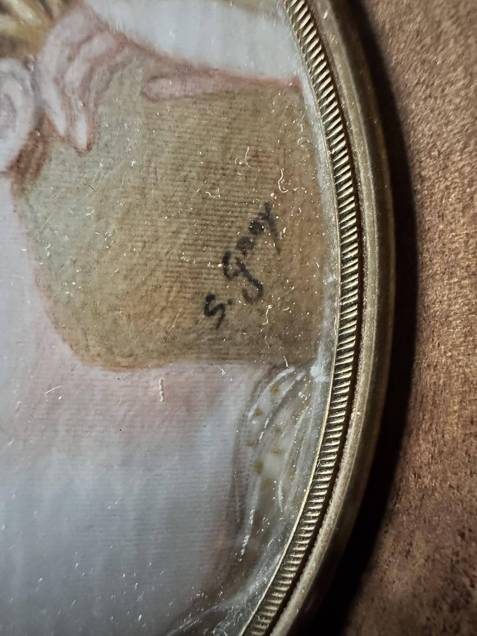 Miniature under glass signed S.Gray