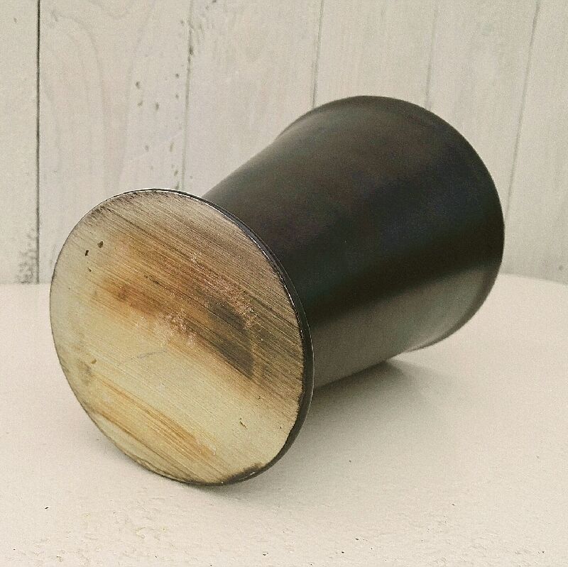 Vintage vintage iridescent black ceramic vase
