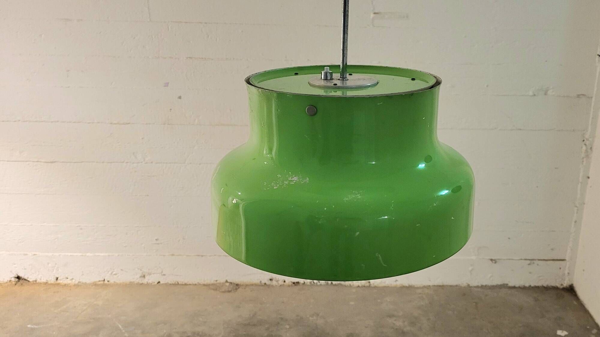 Kelly green Bumling pendant lamp by Anders Pehrson for Ateljé Lyktan, 1970s