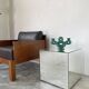 Vallauris green ceramic candle holder