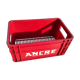 red plastic vintage locker for 35 bottles of 25 cl ANCRE beer