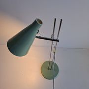 Josef Hůrka for Lidokov Midcentury Modern Table Lamp in Green Metal