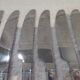12 table knives with silver-plated metal handles, Christofle Concorde, 23.7 cm