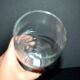 Large vintage beer glass in enamelled glass with hop flowers H22cm