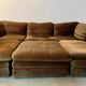 Old modular velvet sofa design from the 70s vintage 6 elements