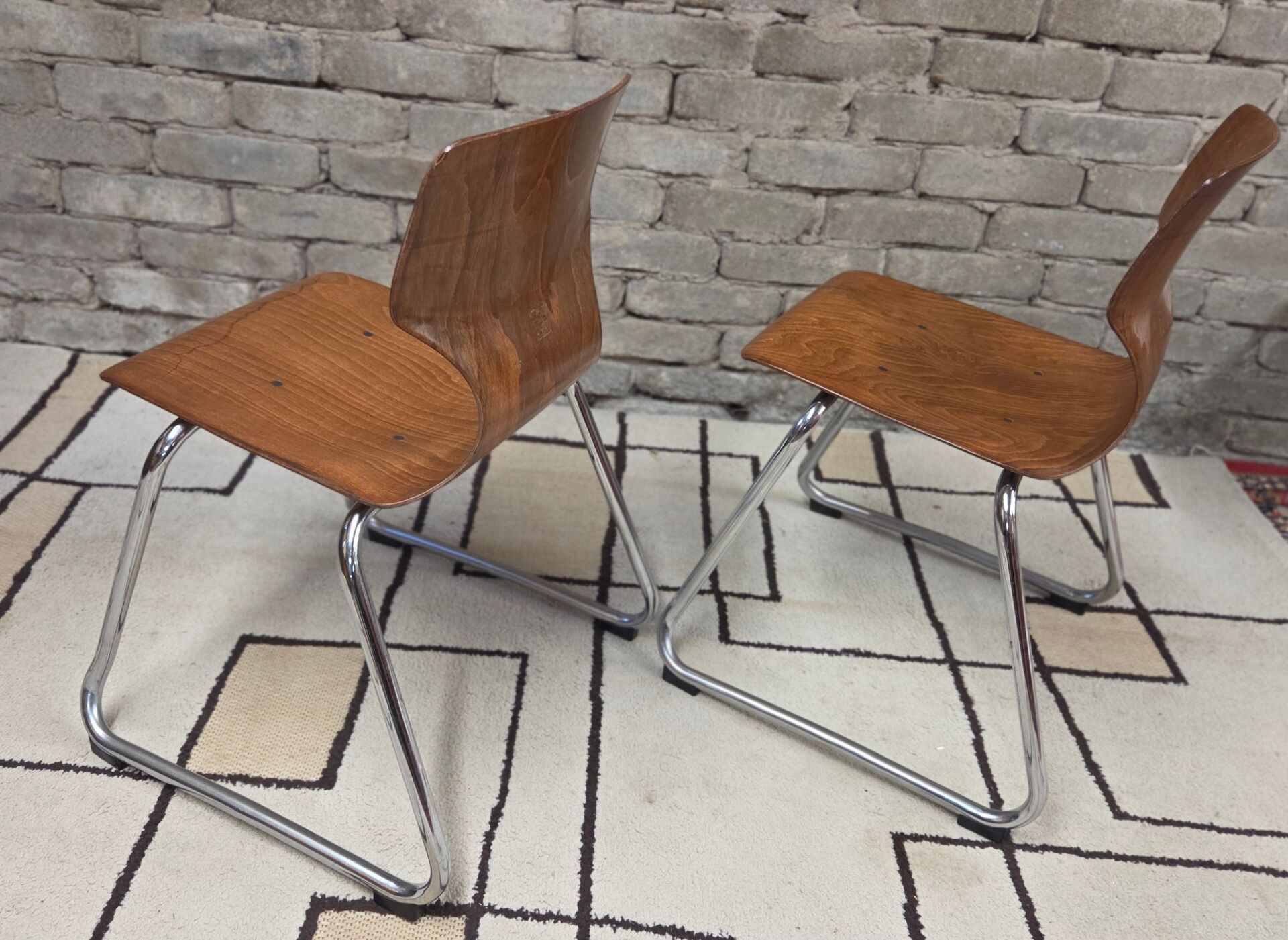 Pair of children's chairs Flötotto 1970s