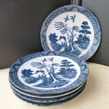 Set de 5 assiettes à dessert en porcelaine Décor " A la pagode"
