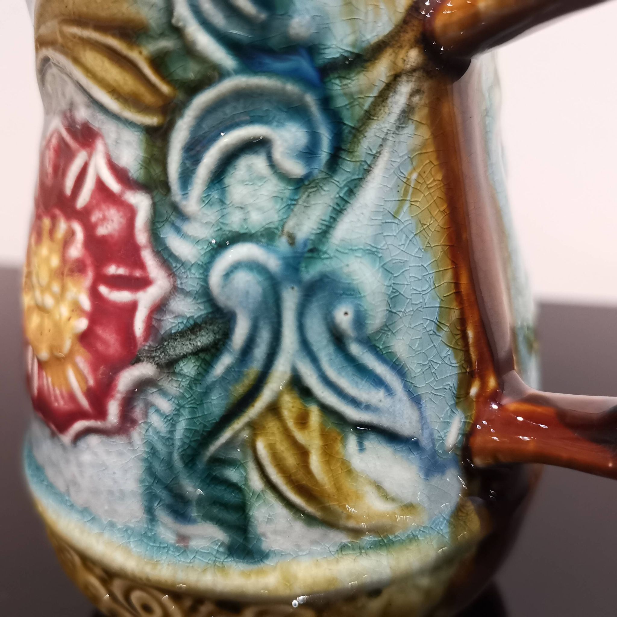 Pot à lait en barbotine  années 1900