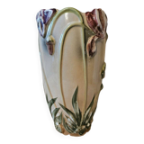 Vase Art Nouveau Iris Faïence de Saint Clément