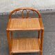 Rattan and woven wicker bedside table 1970