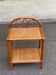 Rattan and woven wicker bedside table 1970