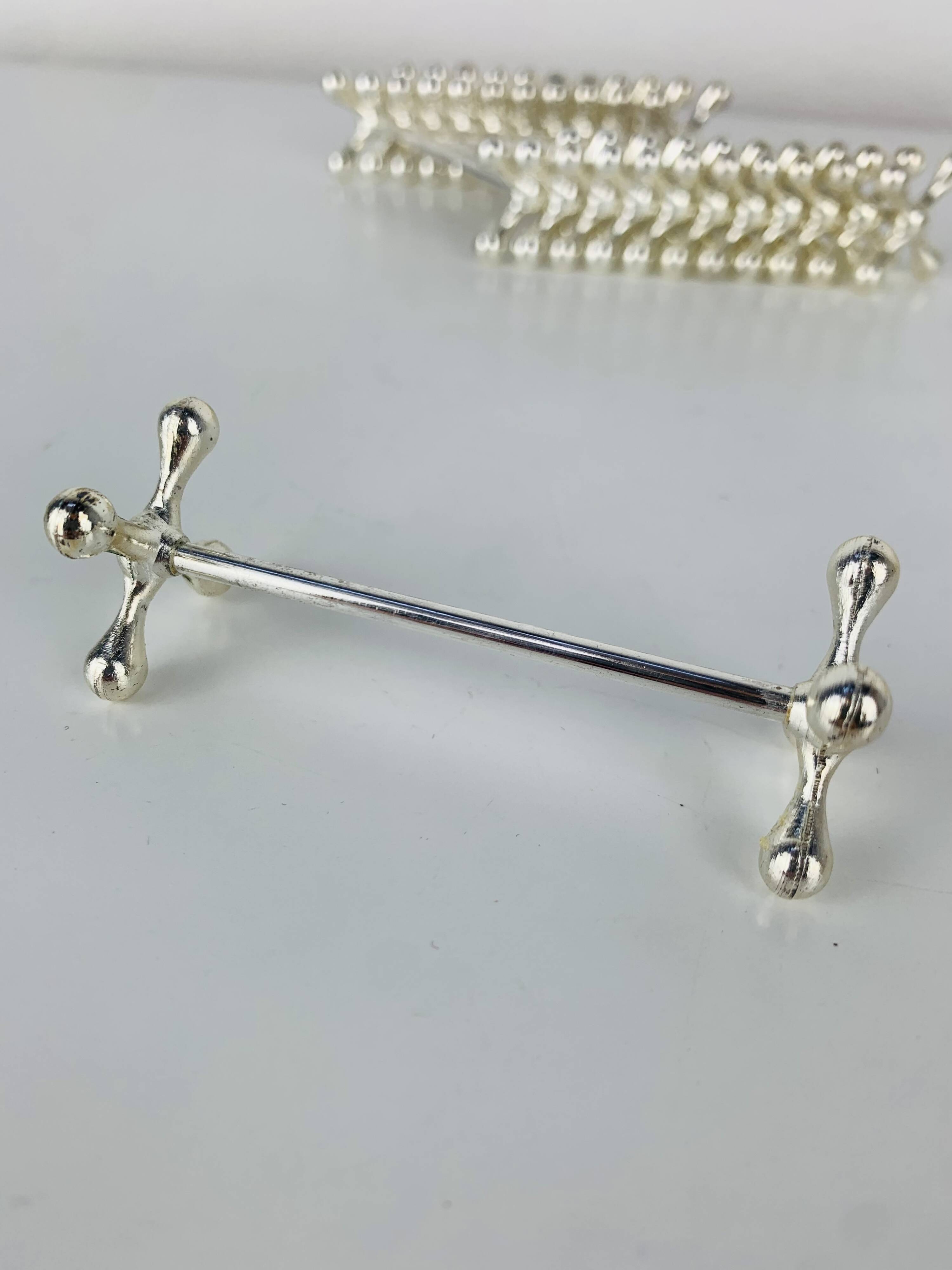 12 space age silver-plated knife rests by WMF, 1970