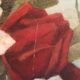 Painting oil on wood flowers bouquet of old roses 1930 signed