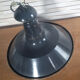 Industrial pendant lamp enamelled blue grey, vintage, 50s