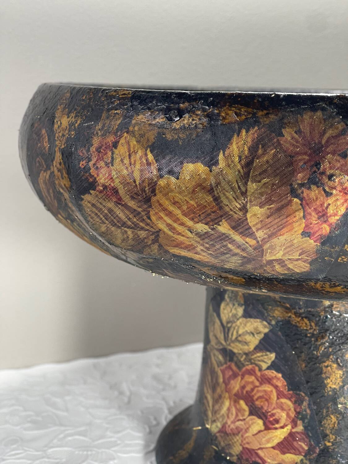 Handmade Terracotta Fruit Bowl / Centerpiece on Pedestal