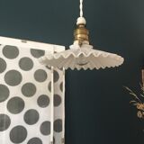 Umbrella opaline, brass and braided cable 2m