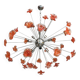 Red flowers Murano glass sputnik chandelier