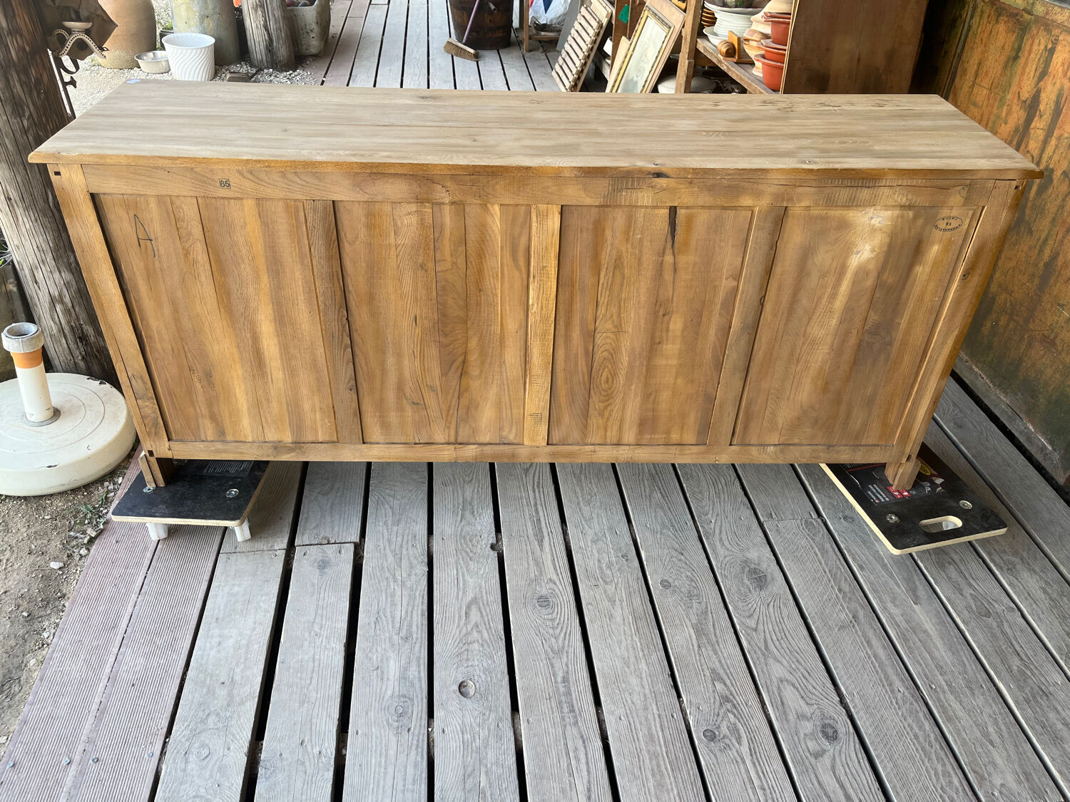 Raw wood sideboard