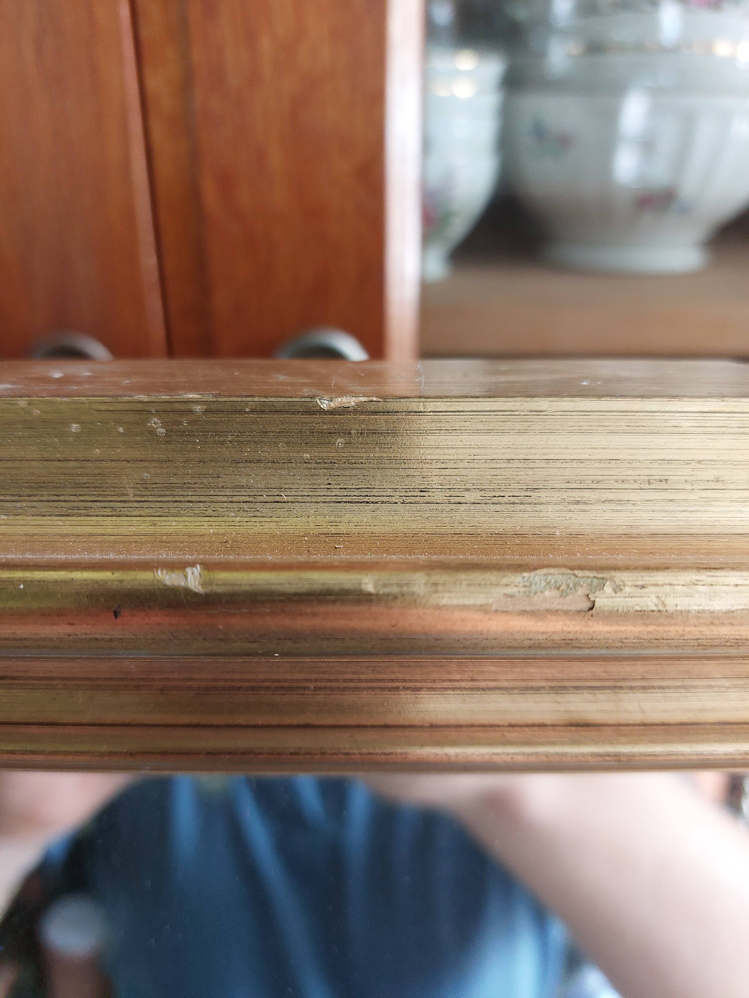 Mirror mirror mirror golden wood bistro style -1m68x1m15