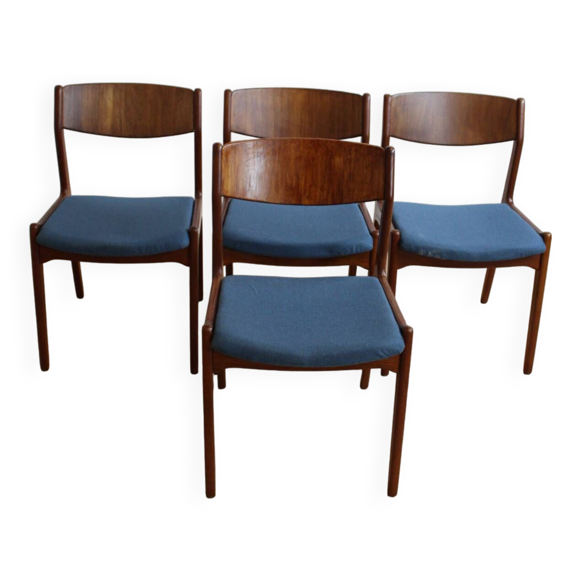 4 chaises vintage en teck, 1960 Danemark