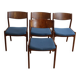4 chaises vintage en teck, 1960 Danemark