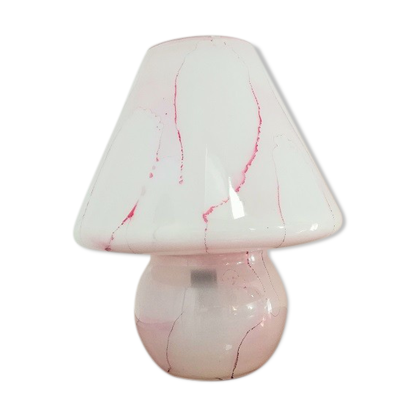 Opaline mushroom lamp