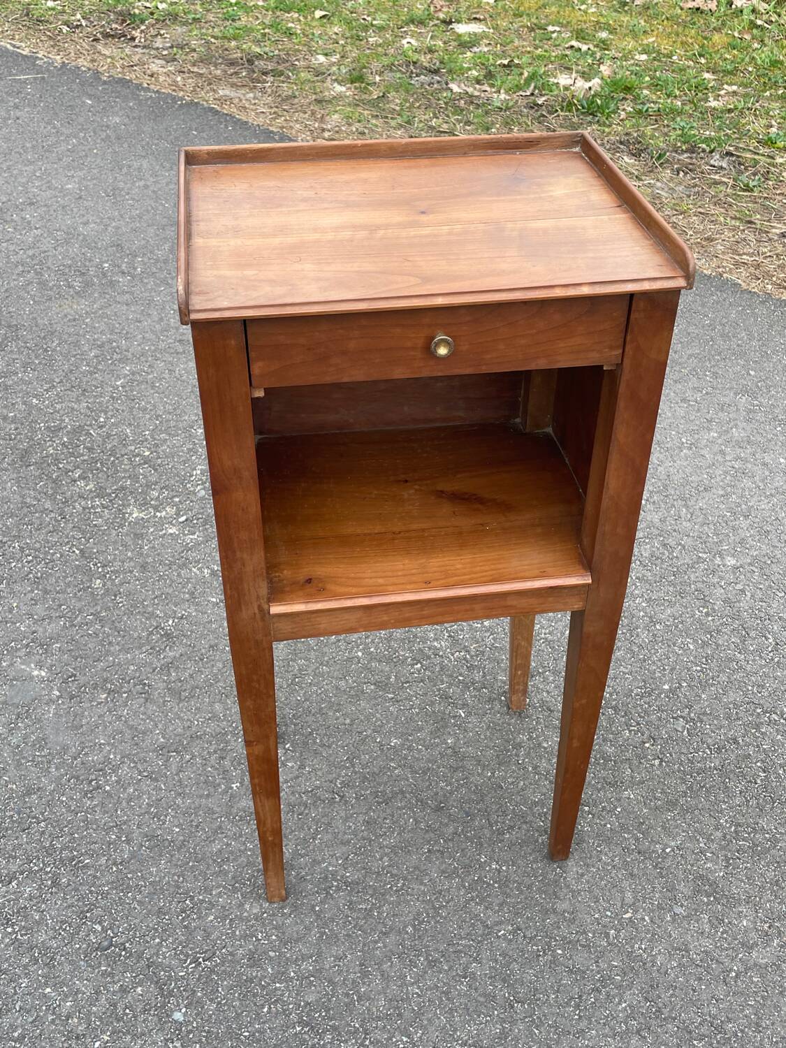 Classic solid wood bedside table
