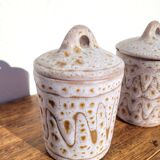 Pair of lidded pots by Jean Austruy in Vallauris