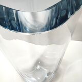 Thick transparent glass vase by strombergshyttan, sweden 1960s