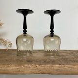 6 petits verres à pied fumés luminarc
