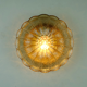 Vintage 1970s mid century wall sconce petal-shaped amber glass shades 2 available