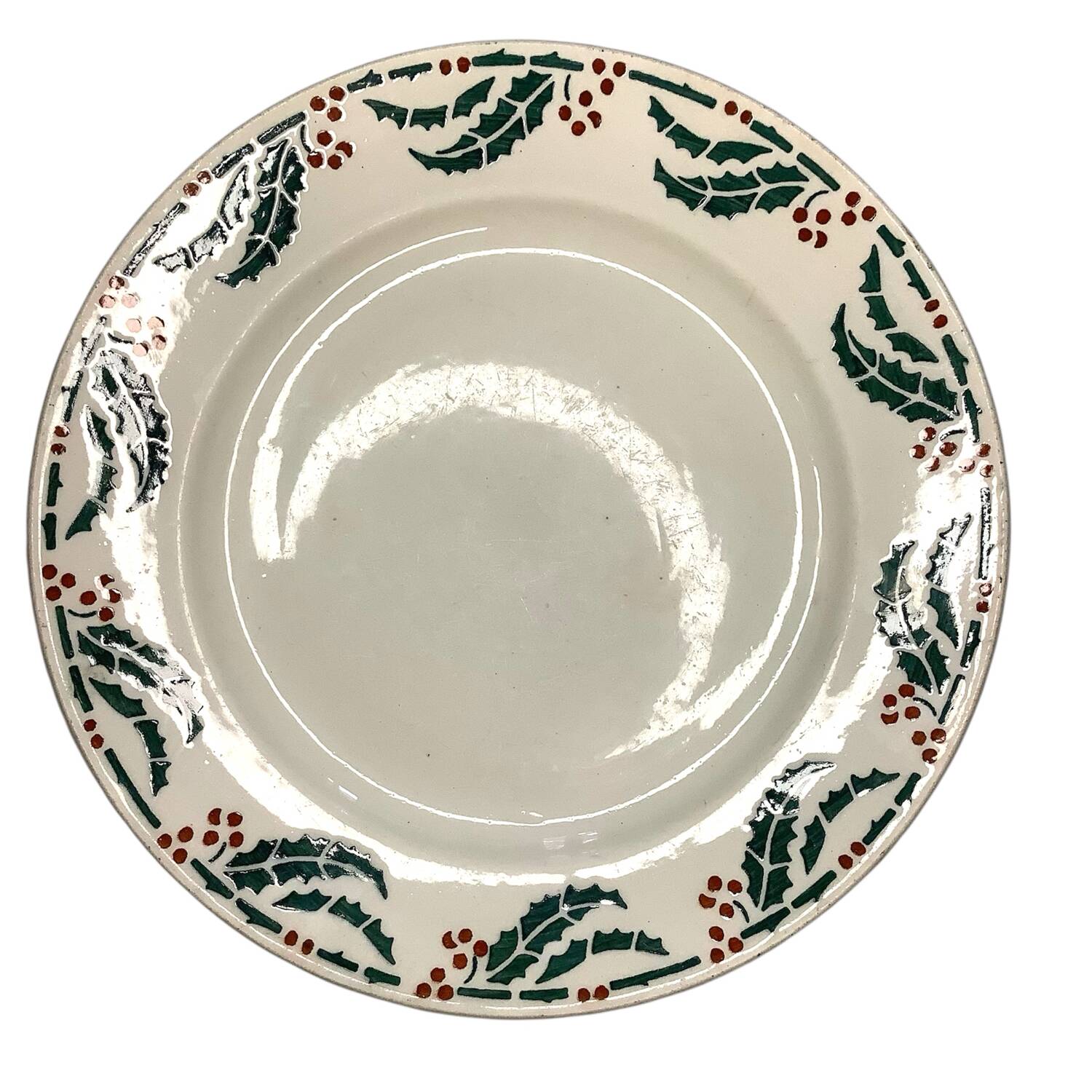 Set of 6 flat plates Sarguemines & Digoin – Holly model