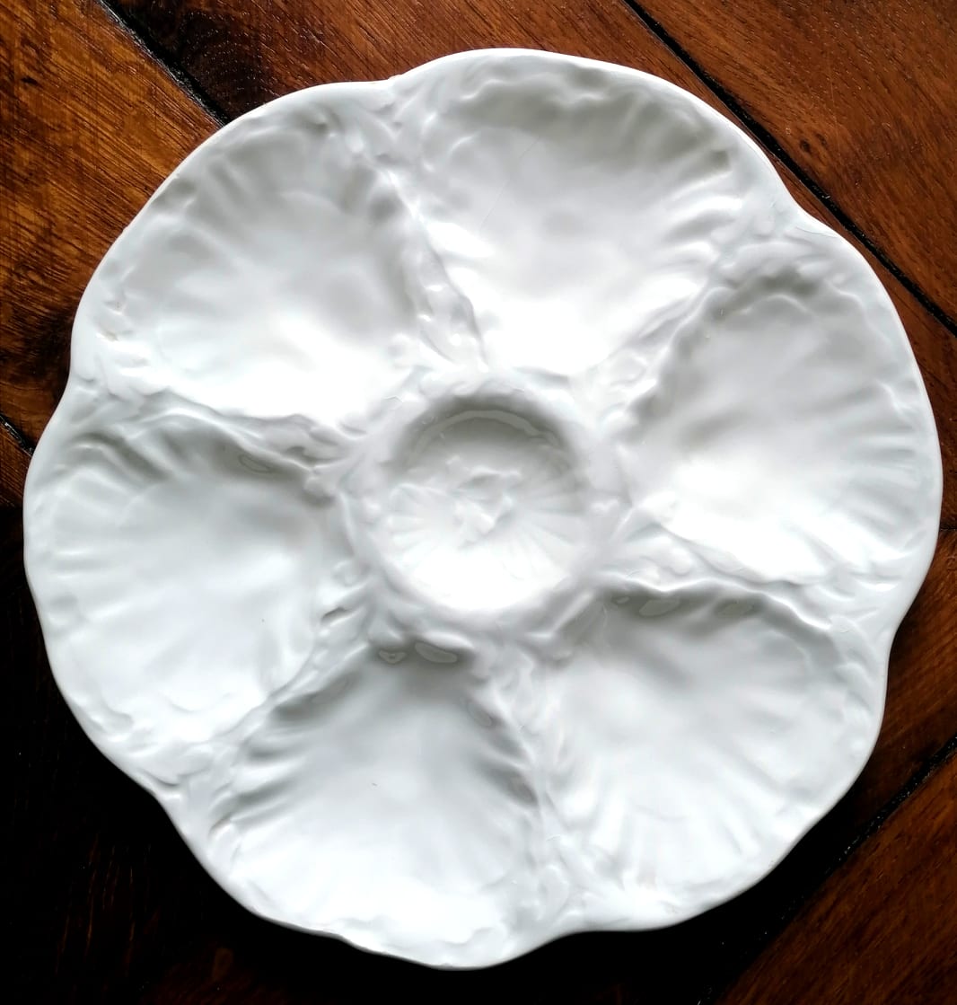 Service oyster plates slurry Gien