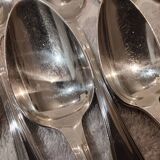12 Christofle silver plated dessert spoons, 17cm