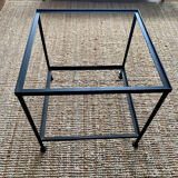 Table basse en verre et fer forgé design