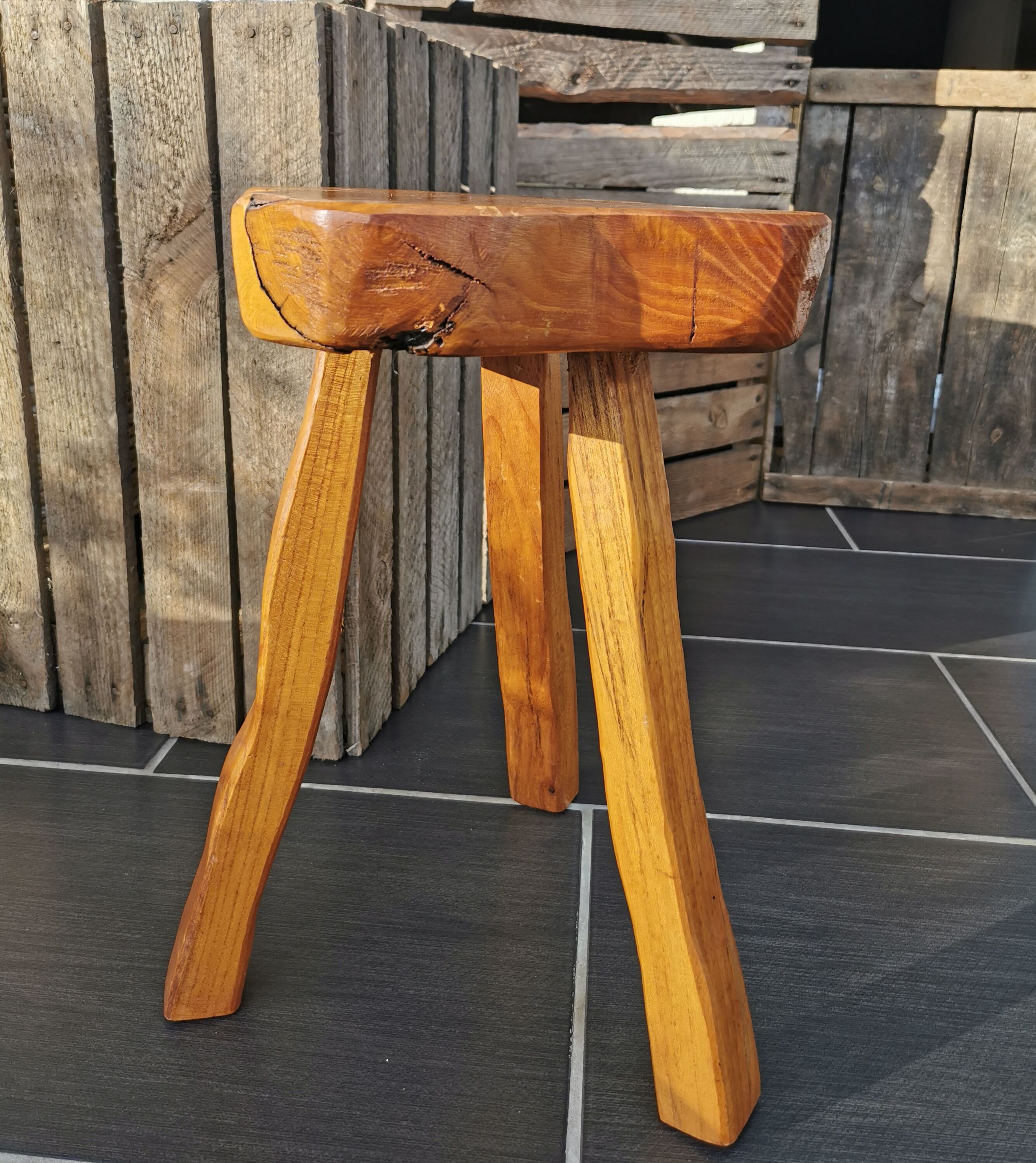 Brutalist tripod stool