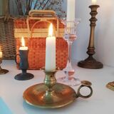 Vintage brass chamber candle holder