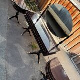 Coiffeuse triptyque vintage 1960s en acajou– signée G. Blouin Nantes