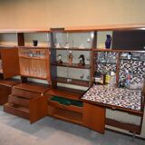 Système mural Wall-Unit Alfred Hendrickx pour Belform en Teck 1960's