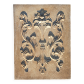 Panel, pediment, wall element in polychrome wood