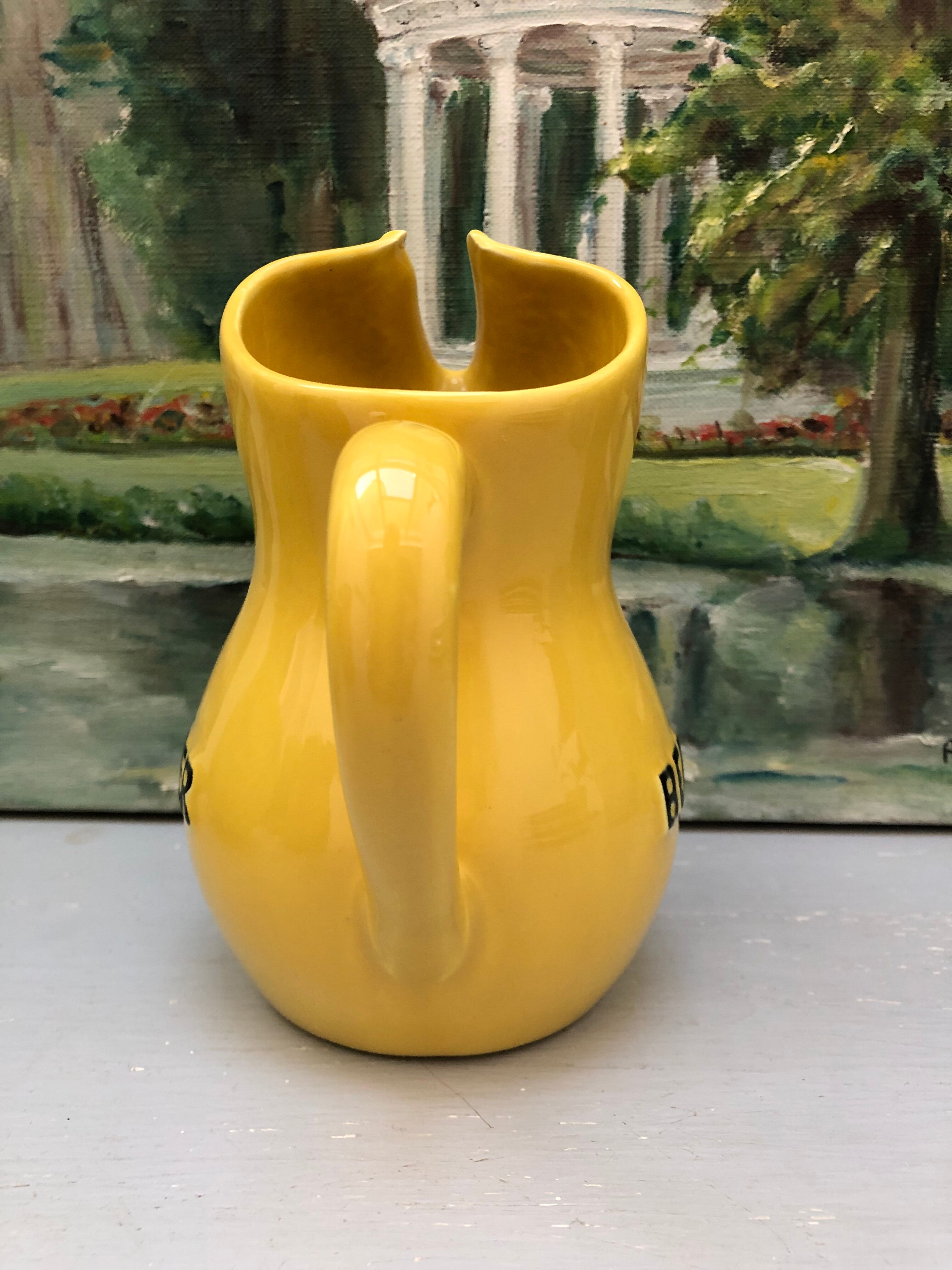 Vintage yellow carafe pitcher