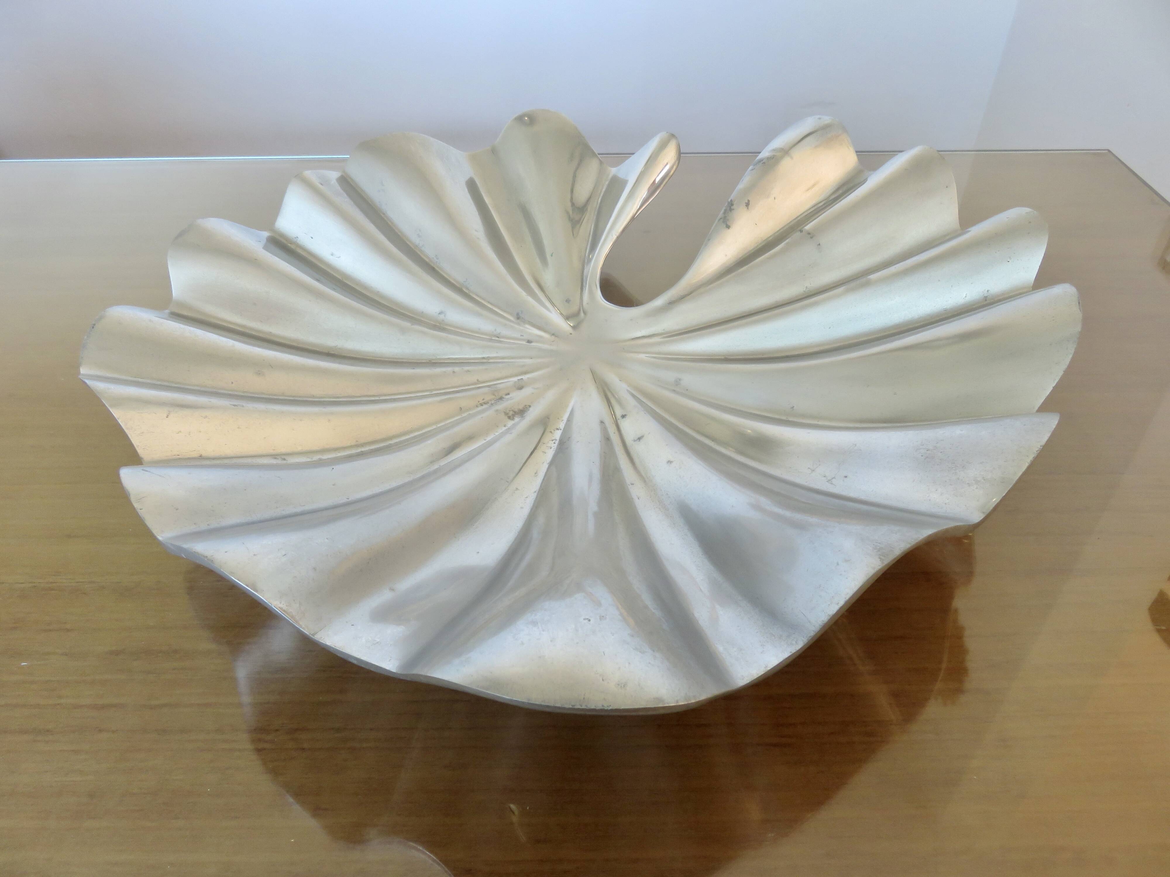 Aluminum fruit basket, French design 1970