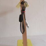 Modernist lamp in wood and metal