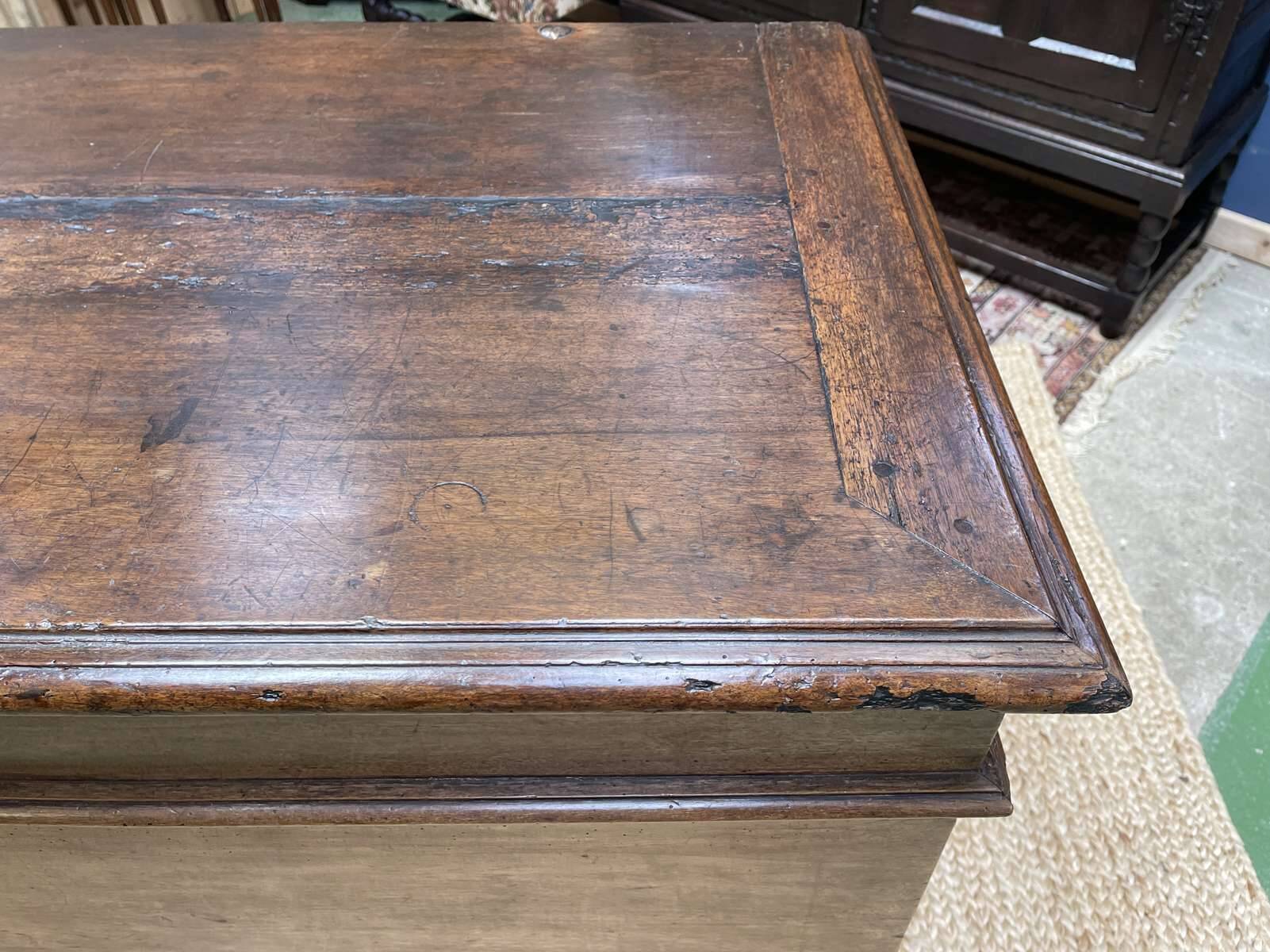 18th century walnut wedding chest