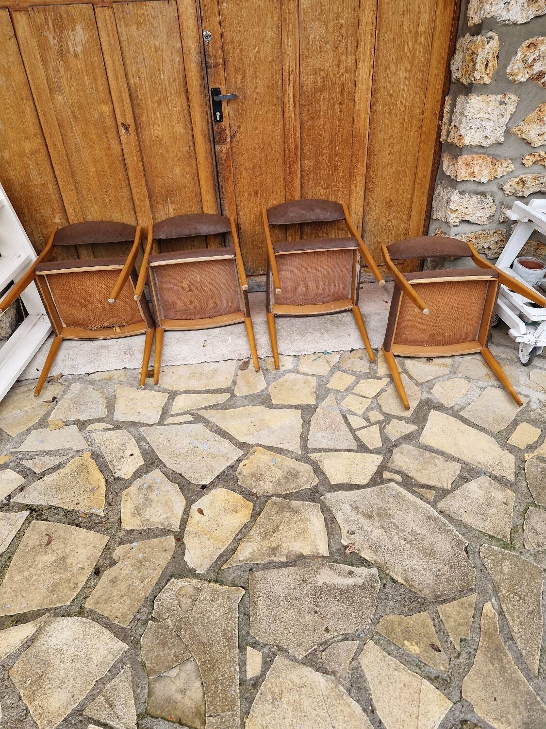 4 chaises scandinaves vintage