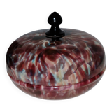 Coloured crystal bonbonnière Art Verrier Saint Louis