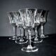 Set of 6 flared crystal wine glasses in Concorde Cerdagne style H15.2.