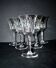 Set of 6 flared crystal wine glasses in Concorde Cerdagne style H15.2.